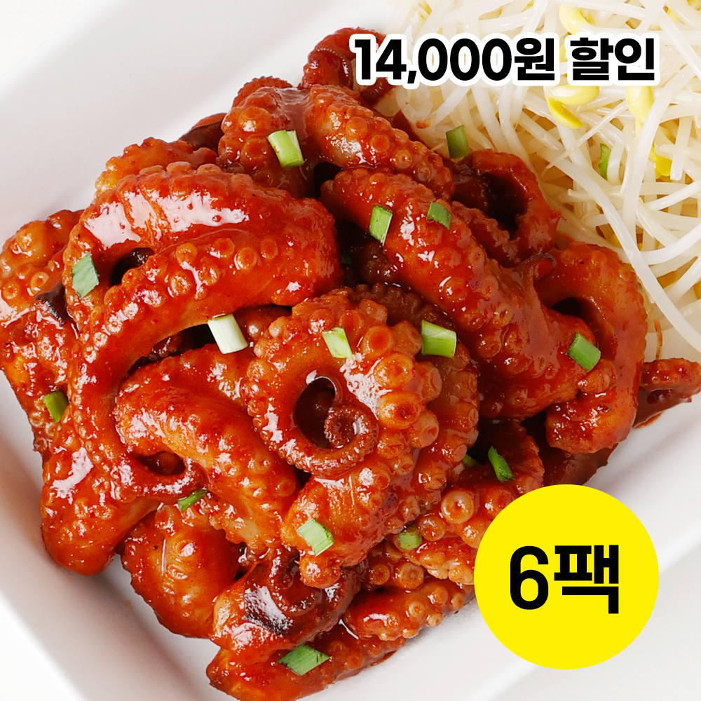 [기본맛] 17년 전통의 오라방 쭈꾸미 500g, 6개 - 상품 이미지