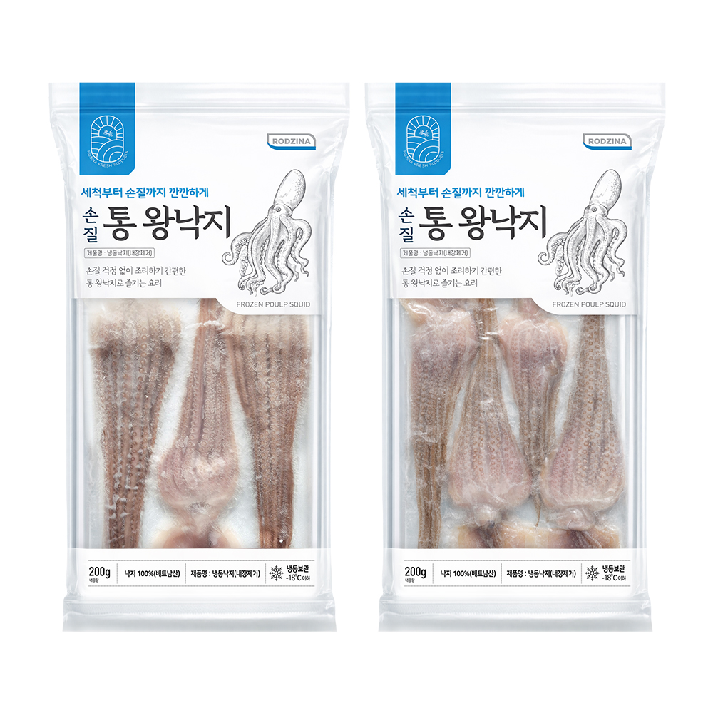 손질 통 왕낙지 냉동 내장제거 통낙지 4미, 200g, 4개 이미지 6