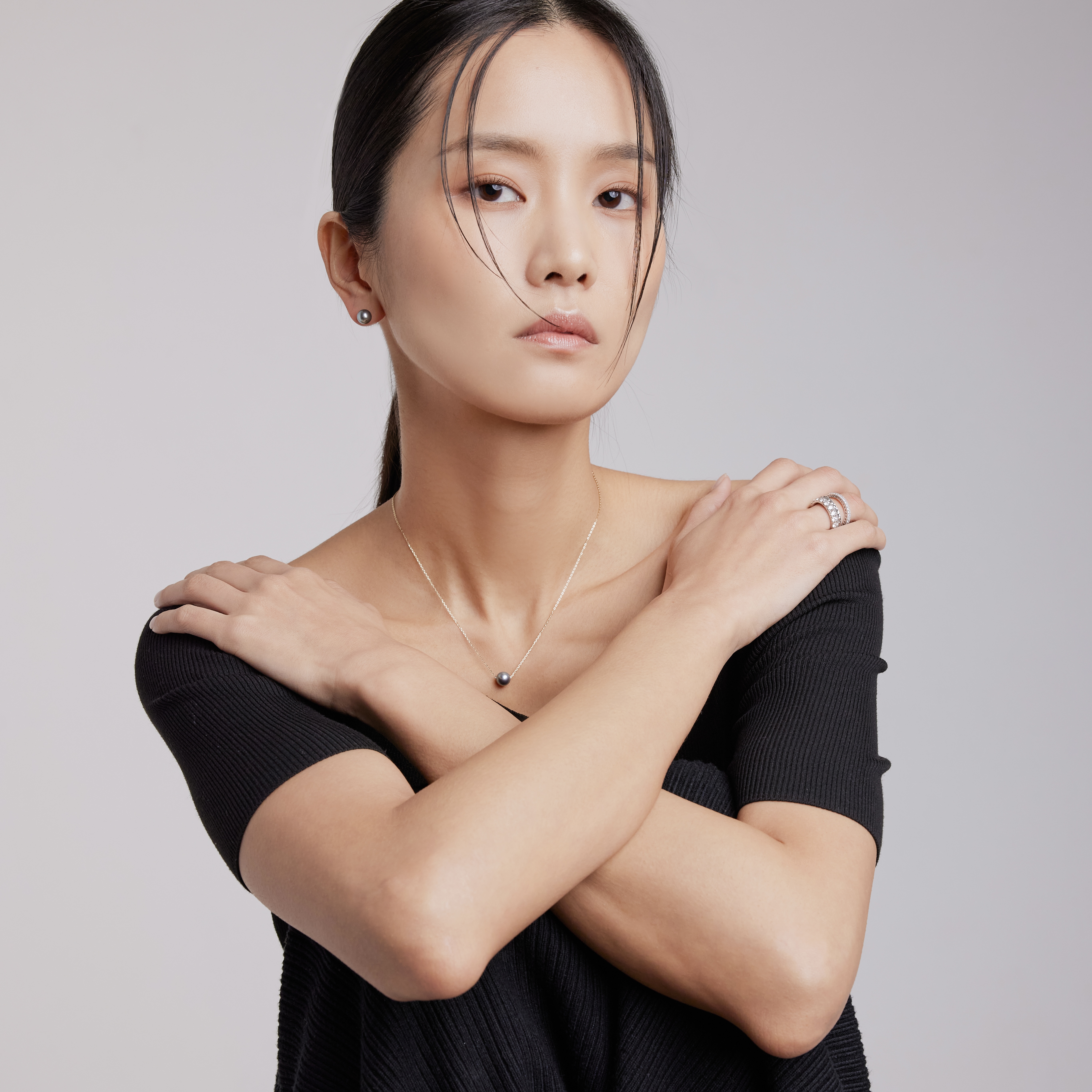 골드무드 14K 18K 해수 아코야 흑진주 귀걸이 7.5-8mm AAA+ 등급 이미지 8