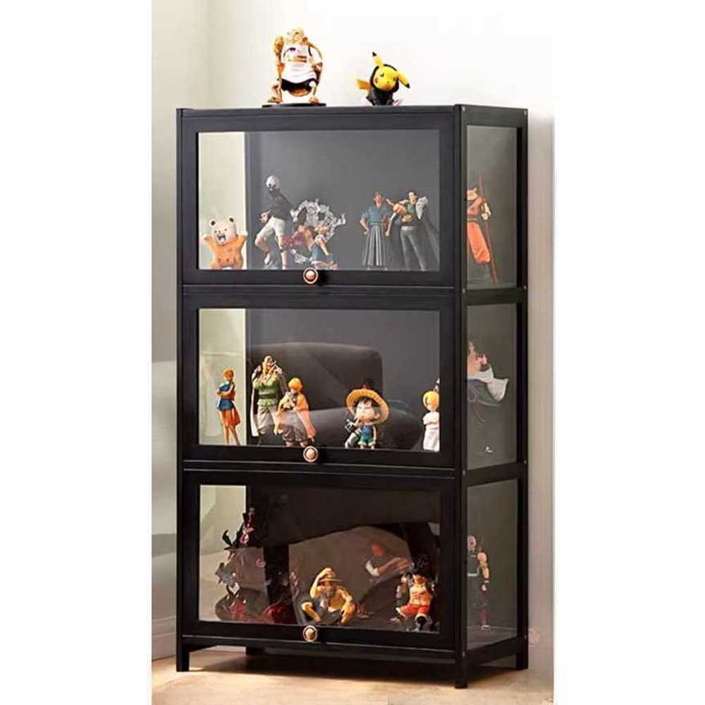 레고진열장 아크릴 장식장 피규어 진열대 대형 케이스 60x32cm 3단 / 3면 투명 방진 - 상품 이미지