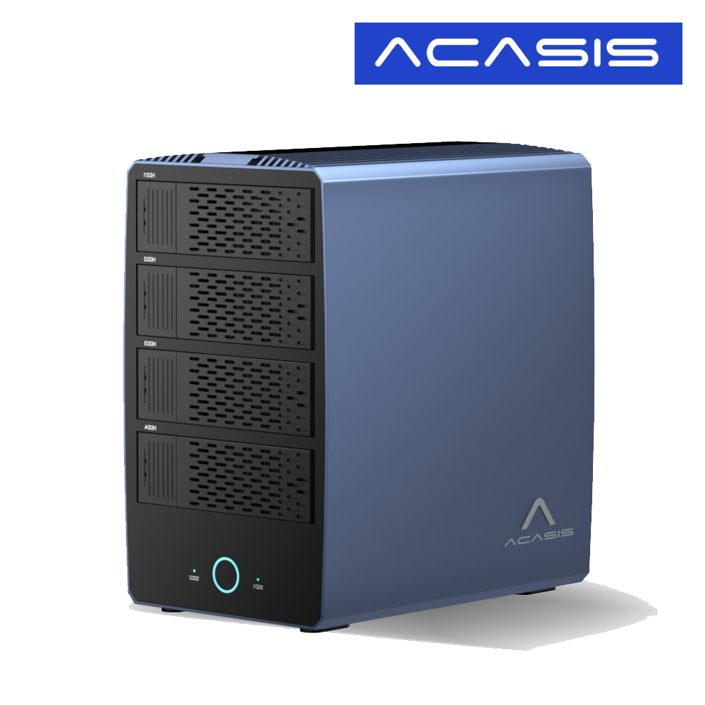 아카시스 H006 하이브리드 RAID 6베이 HDD x 4Bay / M.2 NVMe x 2Bay 40Gbps 외장스토리지 DAS 하드디스크 미포함 - 상품 이미지