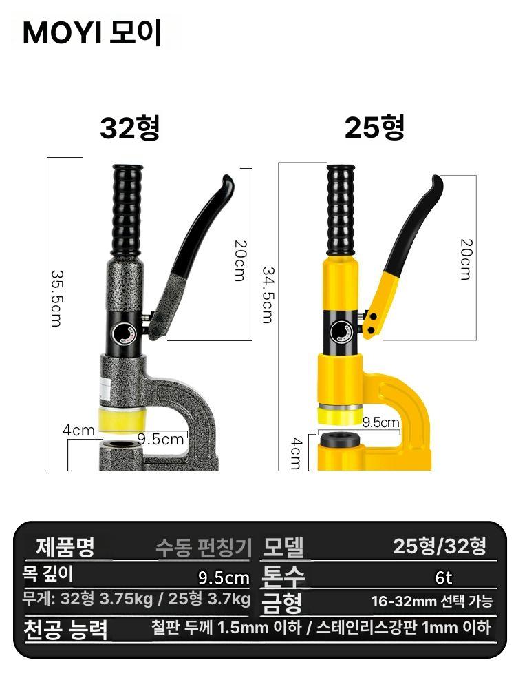 케이블 트레이 펀칭기 조인트 천공기 금형 휴대용 유압 타공기 압착 - 상세 이미지 5