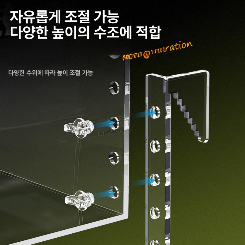거북이 일광욕대 사육장 장식품 휴식대 계단형 플랫폼 20cm 소형 거북이 선룸 - 상세 이미지 4