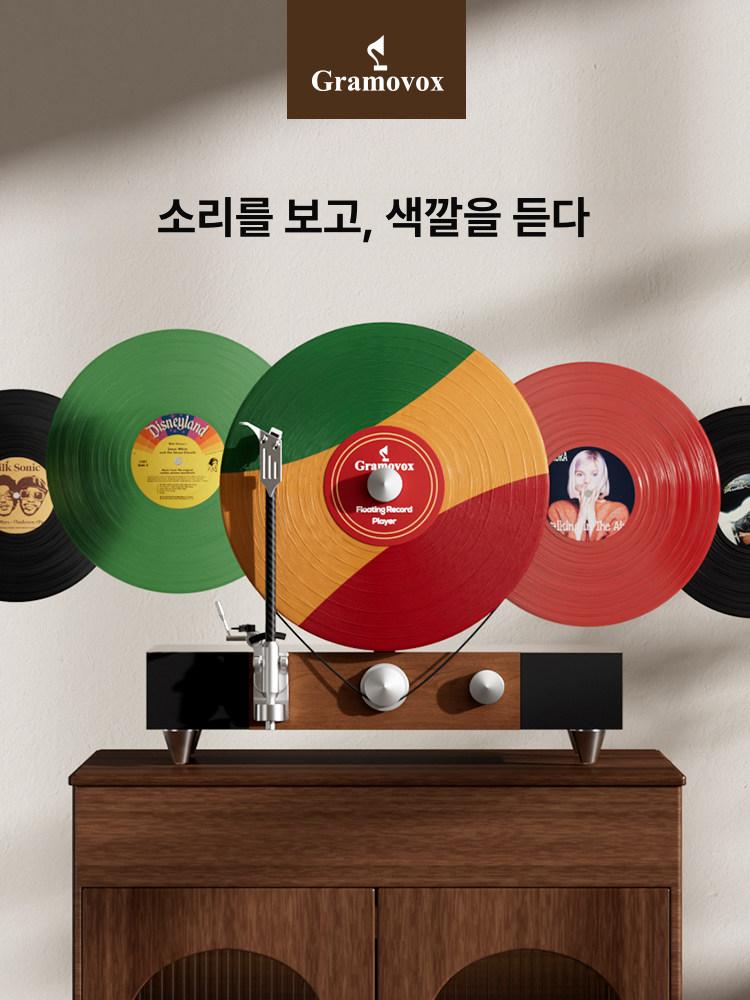 lp 선반 턴테이블 장식장 원목 받침 엘피 클래식 거치대 수납 레코드 스탠드 엔틱 정리함 - 상세 이미지 3