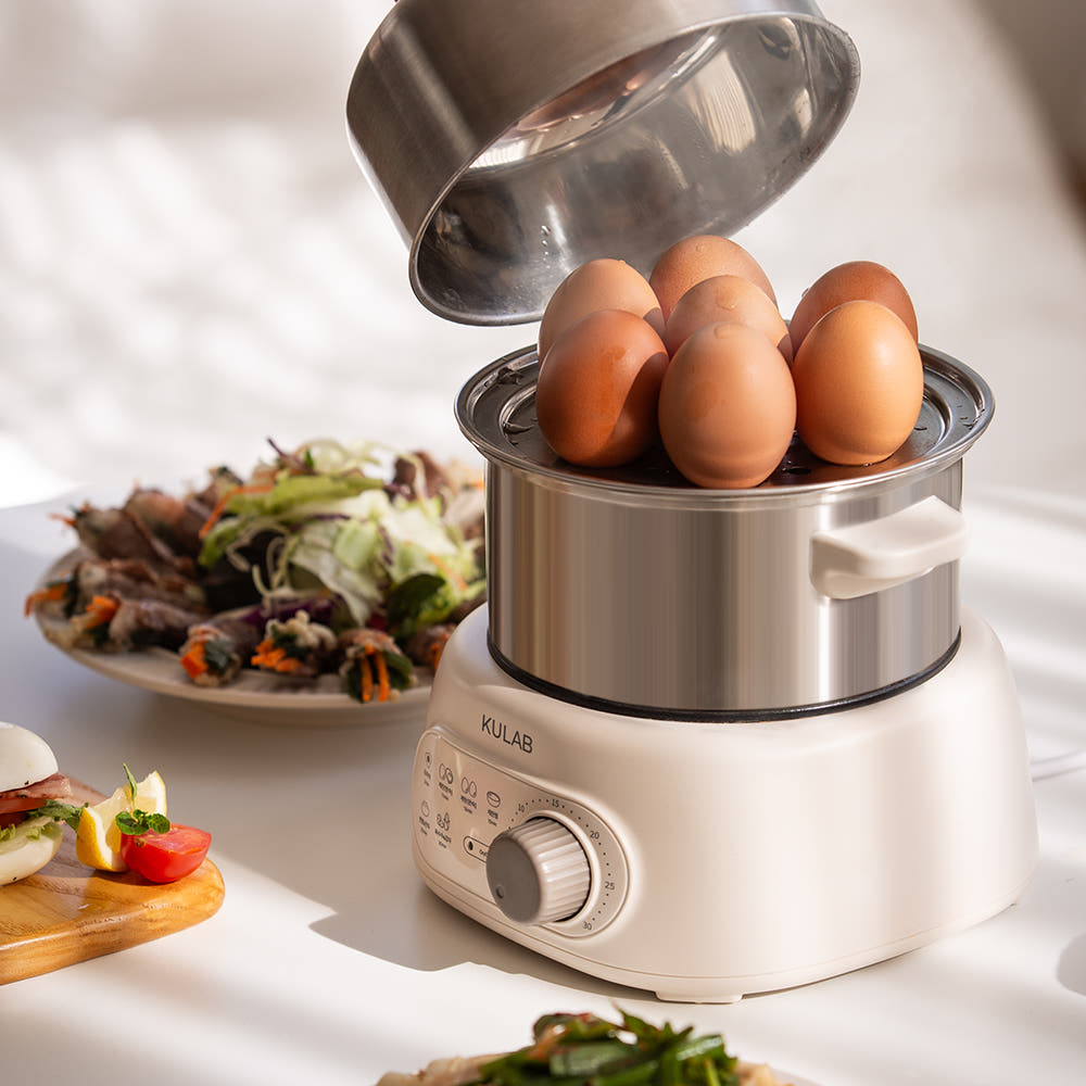 쿠랩 올스텐 계란찜기 계란삶는기계 멀티쿠커 오연수 강민경