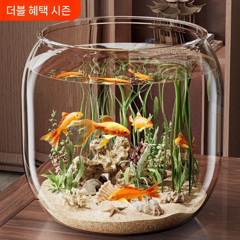 원형 투명 플라스틱어항 수족관 둥근 원통 수조 사육 - 상세 이미지 2