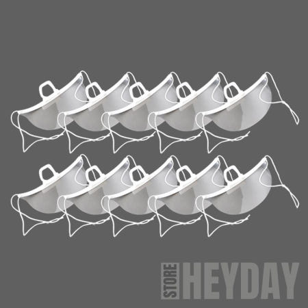 조리용 위생마스크 10p 투명입가리개 주방입가리개 아르바이트위생용품 서빙마스크