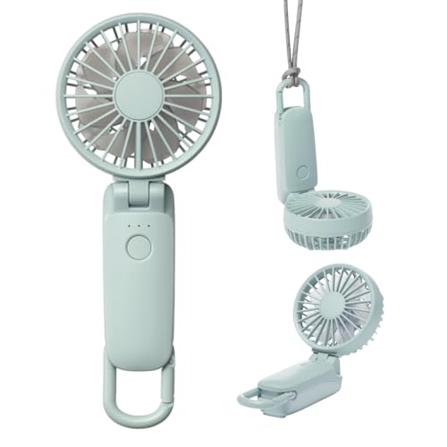 리듬(RHYTHM) 핸디팬 2025 대풍량 저소음 3WAY (손선풍기 목걸이 탁상용) [일본 제조사] 풍량 5단계 Type-C 대응 카라비너 및 스트랩 포함 소형 휴대용 선풍기 Silky Wind Mobile 3.2 라이트 블루 9ZF040RH04