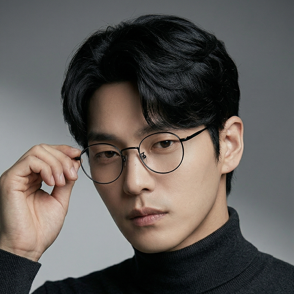 일감생활 프리미엄 초경량 블루라이트 차단 안경 실버 금테 안경테 패션안경 - 상세 이미지 3