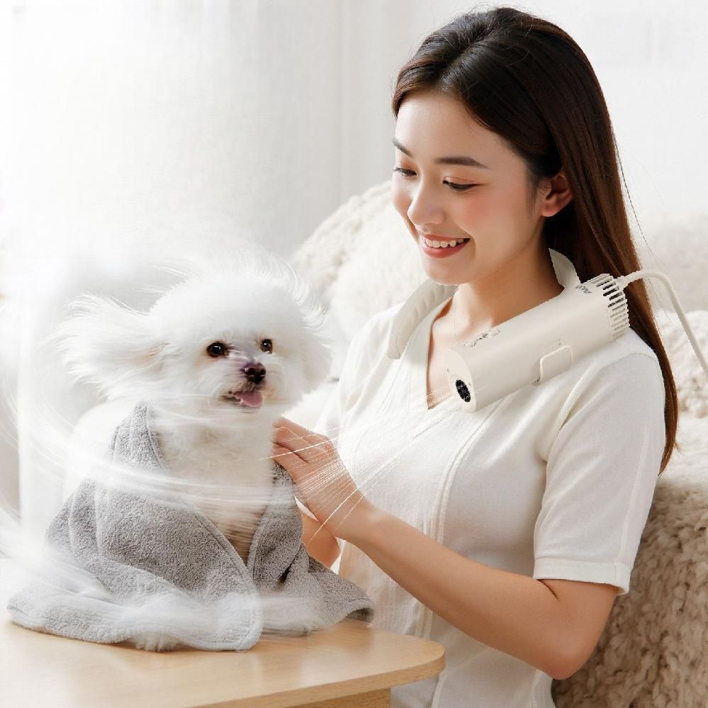 애견 드라이기 넥밴드 블로어 강아지 털말리가 업소용 애견드라이기 저소음 - 상품 이미지