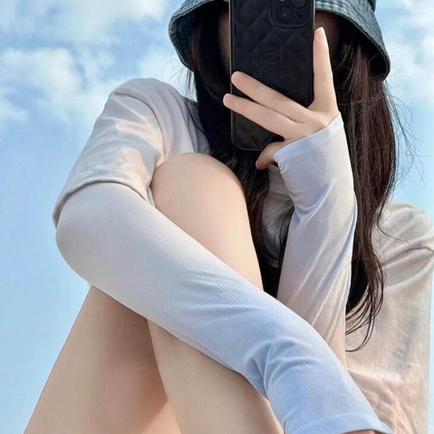 헐렁한팔토시 차량용 운전 쿨토시 손등 가리개 투톤 러닝 암슬리브 - 상세 이미지 3