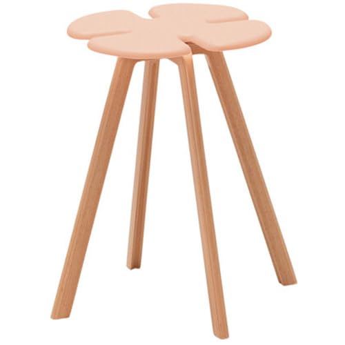 텐도목공 스툴 T-3140MD-PA 화이트비치 핑크 스태킹 사양 [텐도목공]