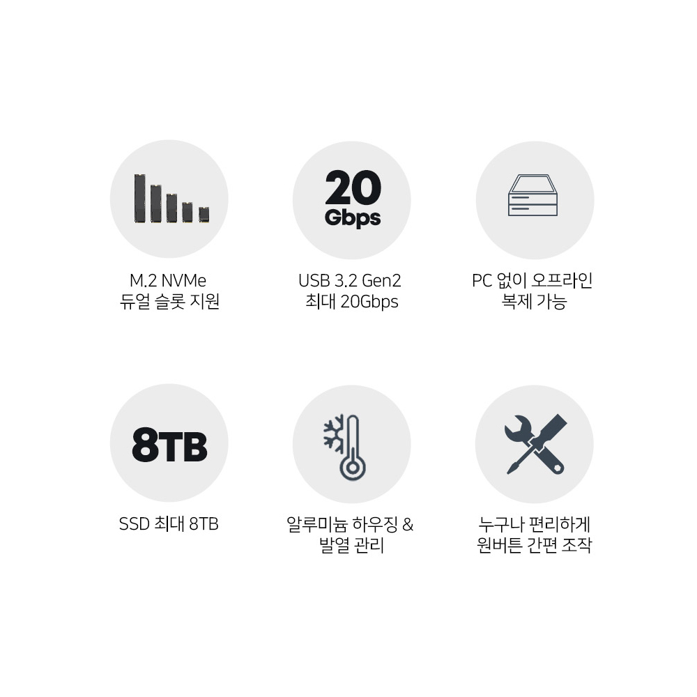 아카시스 EC-6605Pro M.2 NVMe 도킹스테이션+삼성990EVO 4TB - 상세 이미지 2