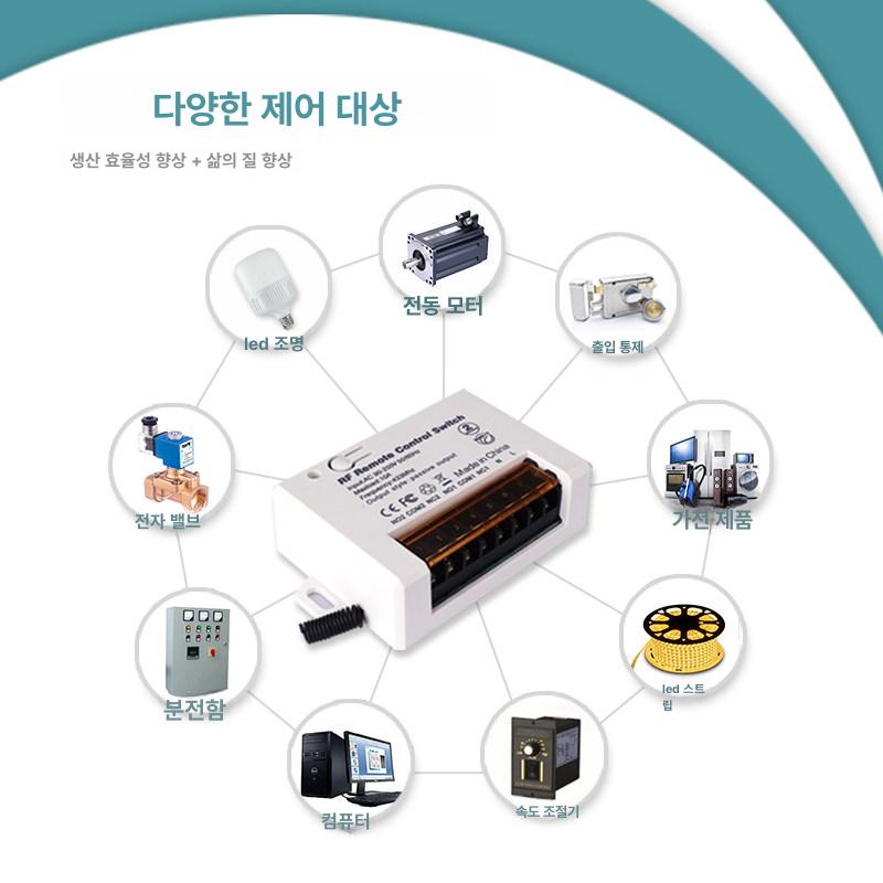 무선 리모컨 원격 제어용 스위치 수신기 컨트롤러 송신기 전후진 수신기 1개 복숭아나무 1개 - 상세 이미지 3