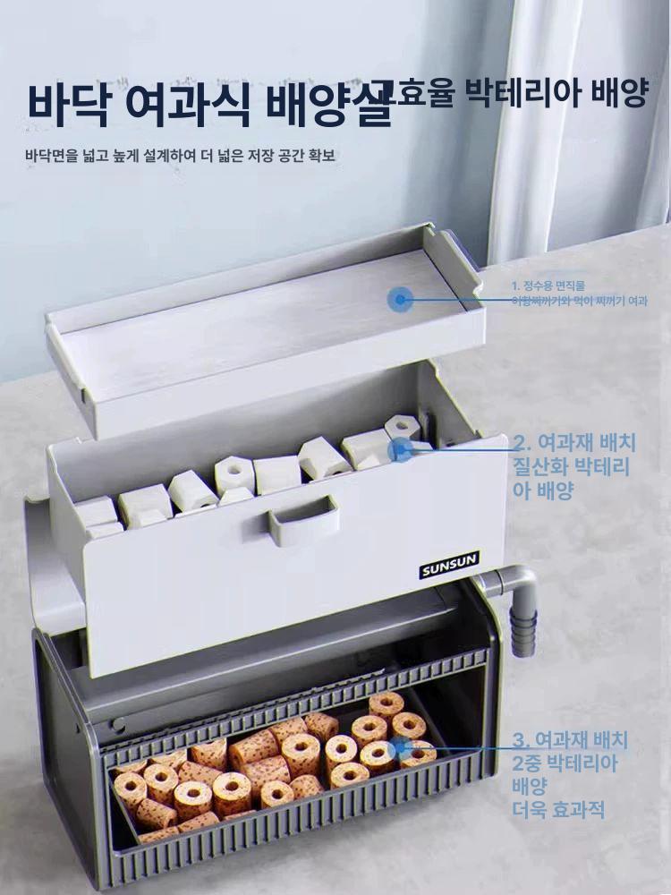 3자상면여과기 어항상치 필터 무음 유막 여과조 외부형 소형 22~39cm 벽걸이 어항용 - 상세 이미지 2