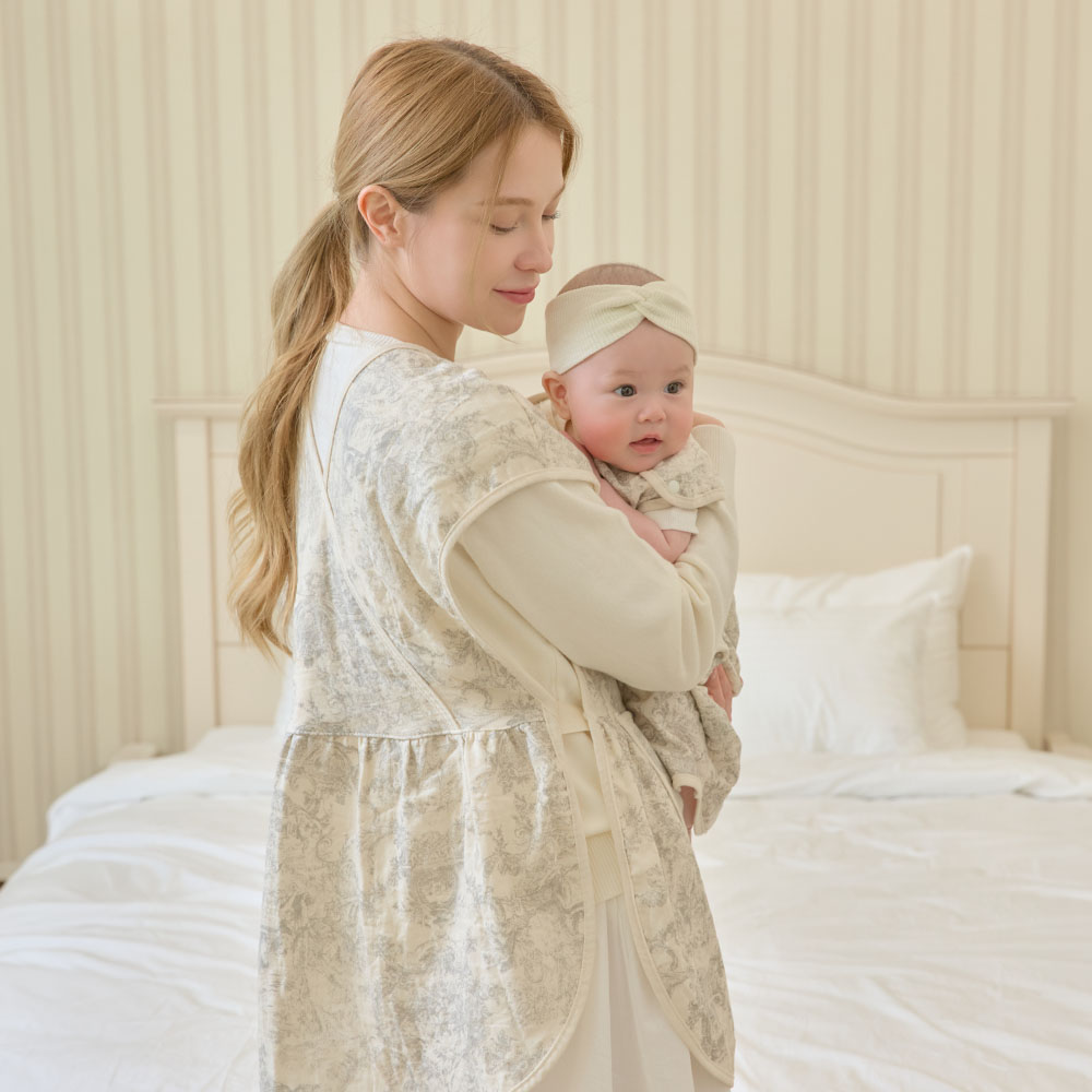 이몽 뜨왈드주이 엄마 턱받이 앞치마 수유가리개 침받이 이유식 아기 트림패드