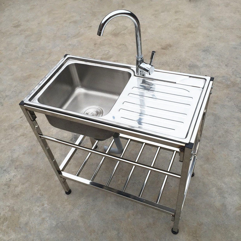 보조 개수대 베란다 스테인리스 싱크대 캠핑장 농막 식당 주방용 간이 세척 설비 세면시설 패키지1 - 상품 이미지