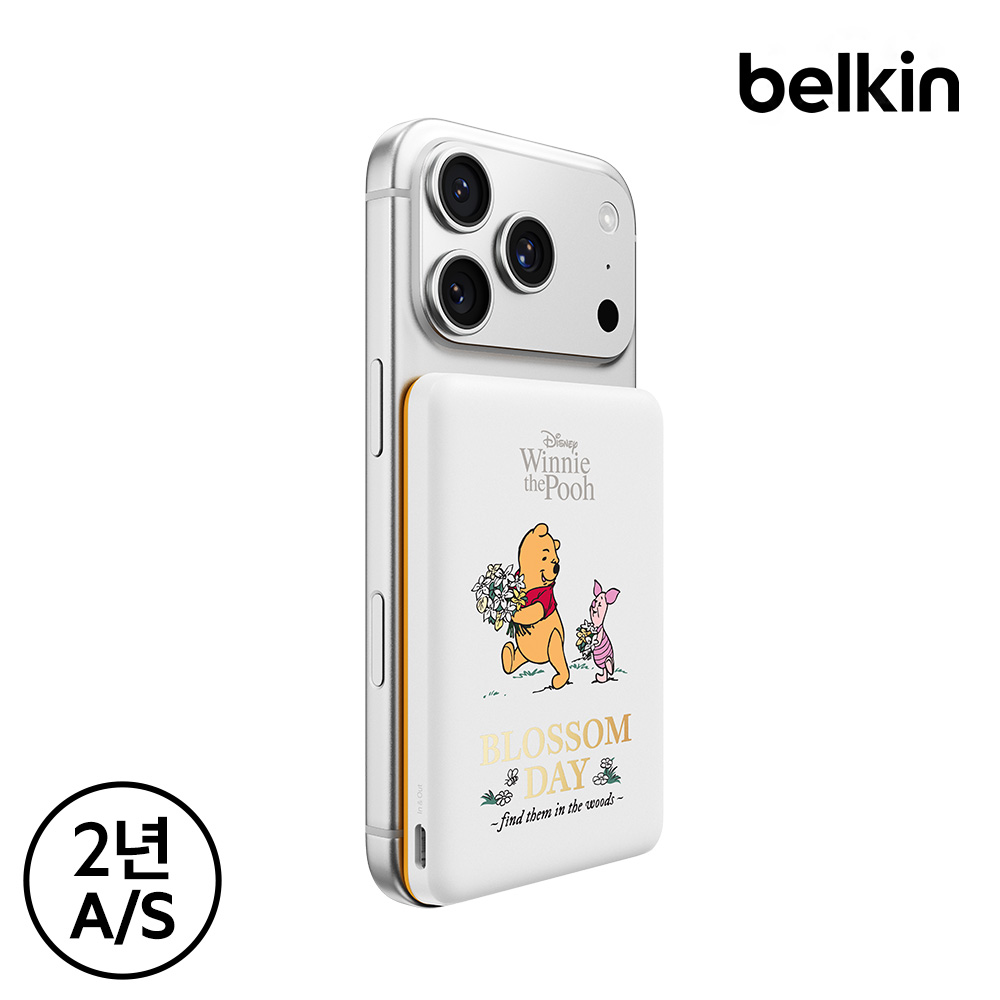 벨킨 디즈니 5000mAh 초슬림 마그네틱 무선충전 보조배터리 위니더푸(BPD010qcWP-DY) - 상세 이미지 5