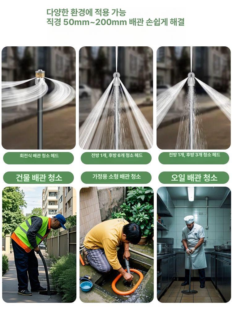하수구 뚫는 기계 판매 전동상용고압청소 관통기 3.0kW 210kg 50-75mm - 상세 이미지 5