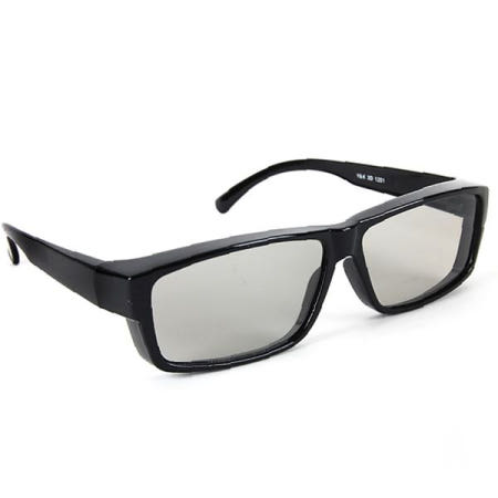 입체 영상 시청 안경 블랙 프레임 편광 렌즈 영화 감상 가정용 극장 체험 안경