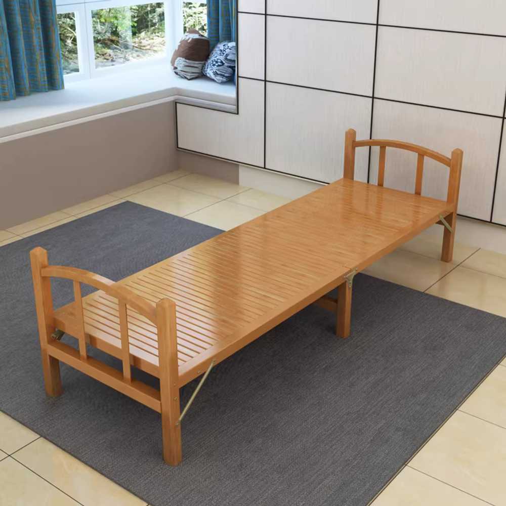 야외 평상 대나무 마루 조립식 침대 옥탑 대청 접이식 60x197cm / 브라운 이미지 6