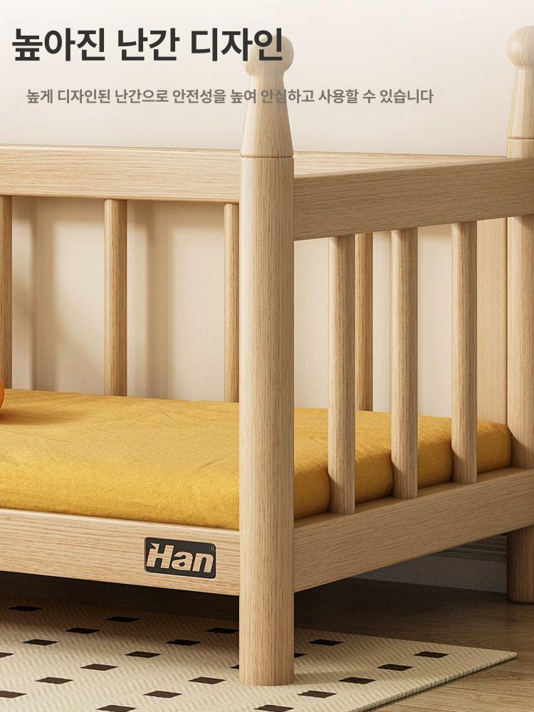 강아지 원목침대 쇼파 침대 반려견 매트리스 펫가구 오크 원목협탁 대형 소형 가구 - 상세 이미지 3