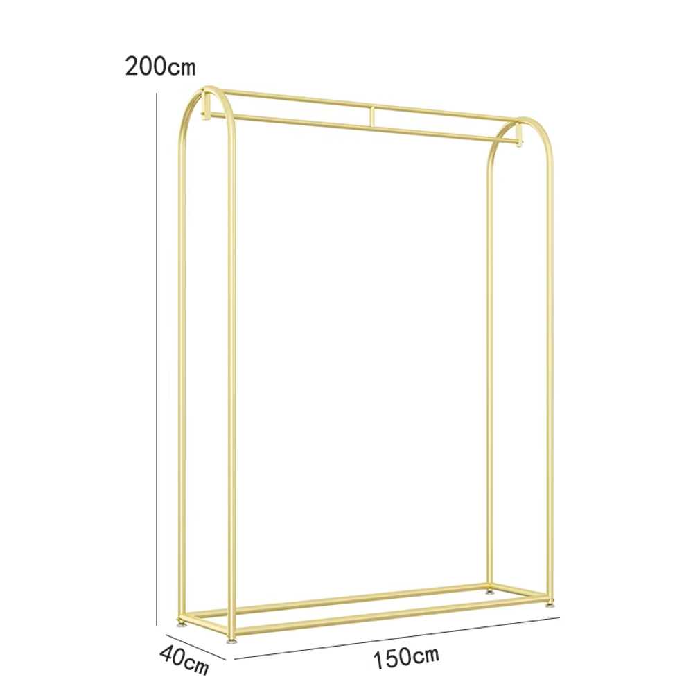 웨딩 드레스 행거 스튜디오 편집샵 롱코트 옷걸이 100x200cm 나노 골드 이미지 7