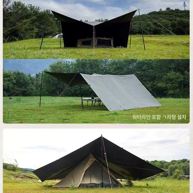 초대형 타프 대형타프 장박 방수 렉타 천막 암막 타프쉘 실버코팅 - 상세 이미지 5