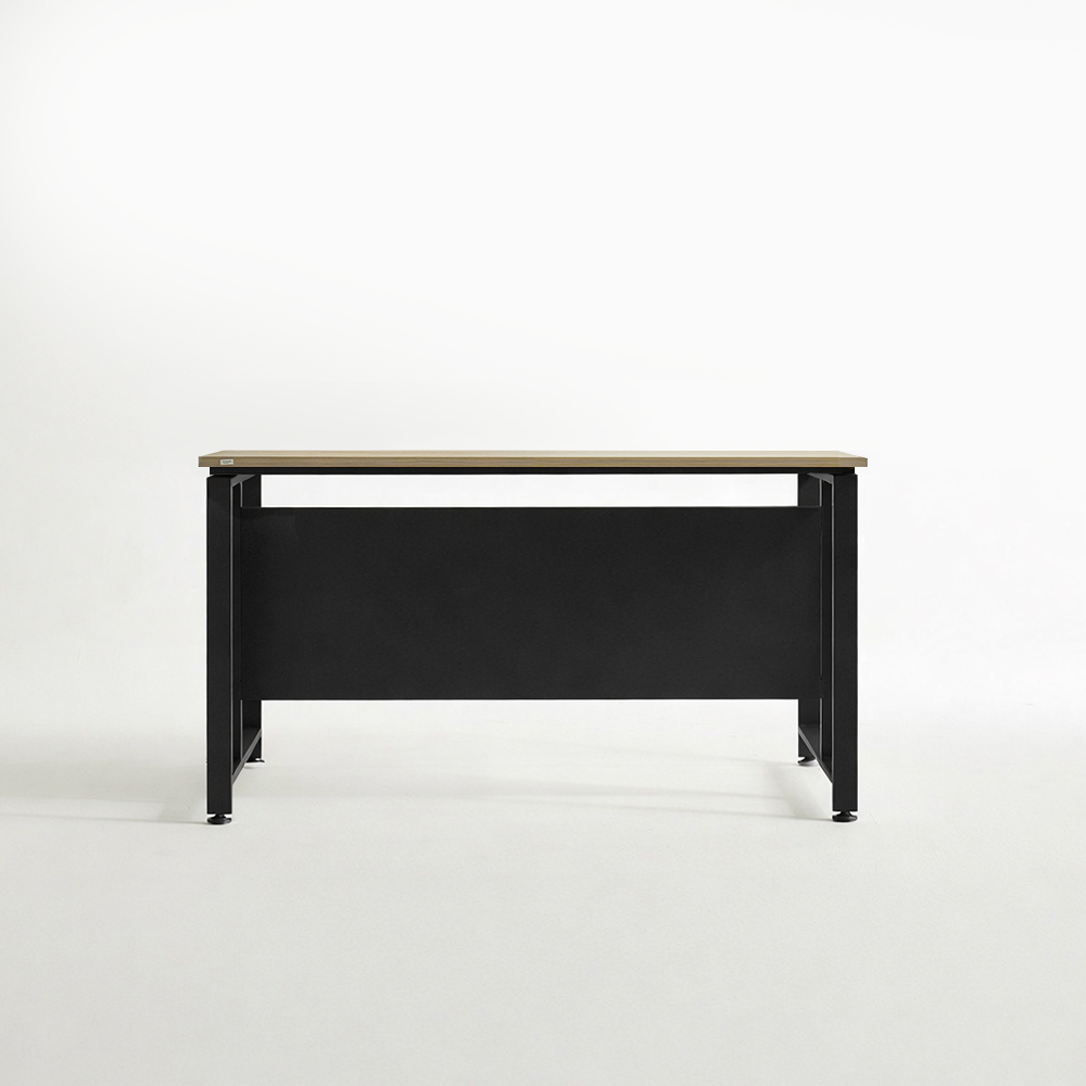 티에스퍼니처 TS-03 철제 컴퓨터책상 파티션 데스크 1400x800mm, 블랙+오크 - 상품 이미지