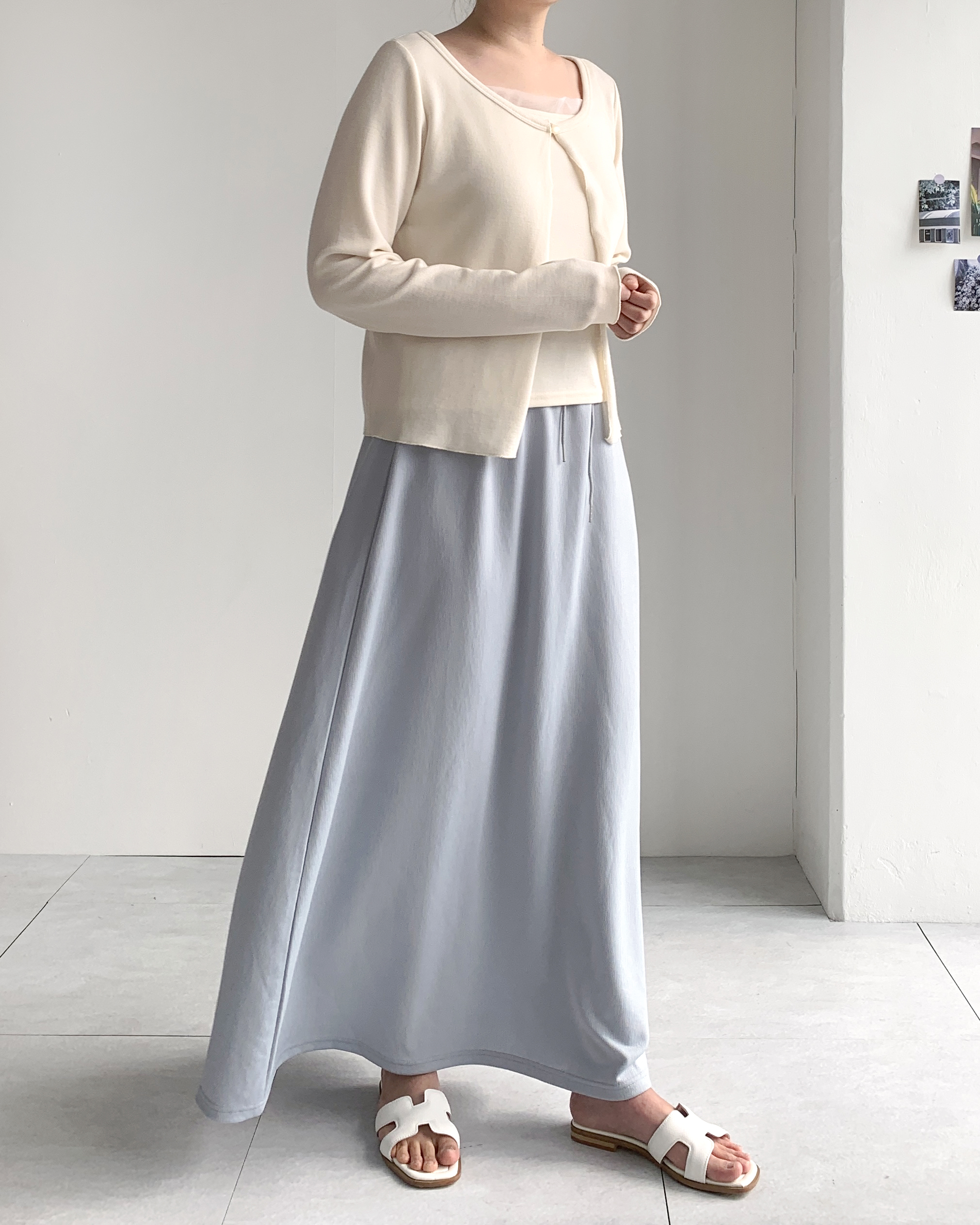 [2SIZE] 소라 임산부스커트 임부복치마 A라인롱스커트 - 상세 이미지 2