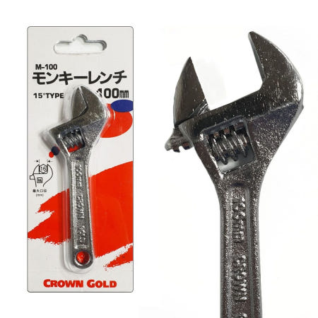 님아 몽키스패너 100mm 수공구 크롬스패너 크롬몽키 크라운골드