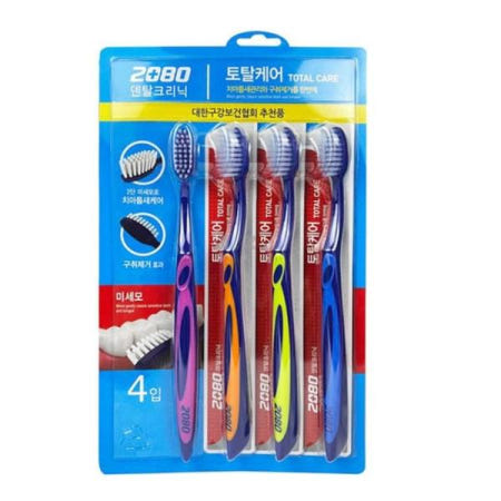 구강위생용품 IS 2080 토탈케어 칫솔 미세모 4입