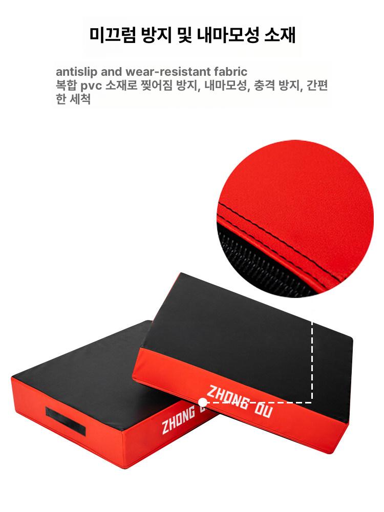 바벨 완충 덤벨매트 보호 코튼 쿠션 미니 바닥 80x60x15cm 앤 레드 22kg - 상세 이미지 4