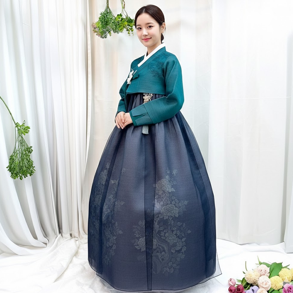 궁 한복 대여 여자 고급 결혼식 혼주 명품 피로연 하객 135번 - 상품 이미지
