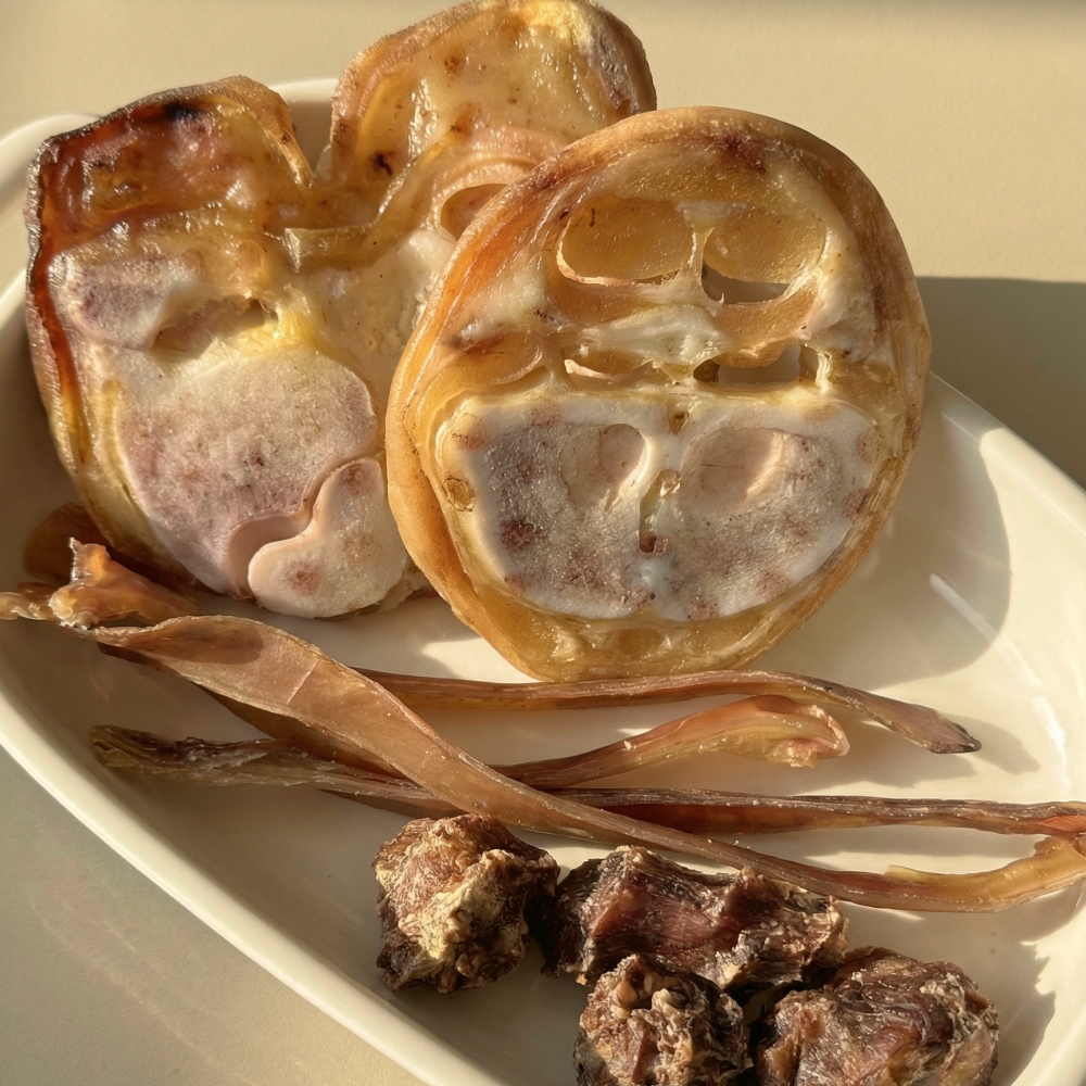 강아지 우족 슬라이스 강아지 오래 먹는 간식 대형견간식 스트레스관리, 300g, 2개 이미지 3