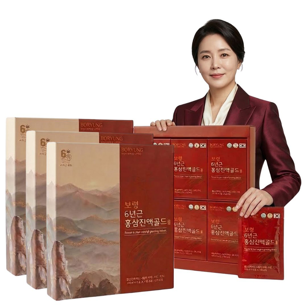 보령 6년근 홍삼 진액 골드 홍삼의효능 3박스 90포 - 상품 이미지