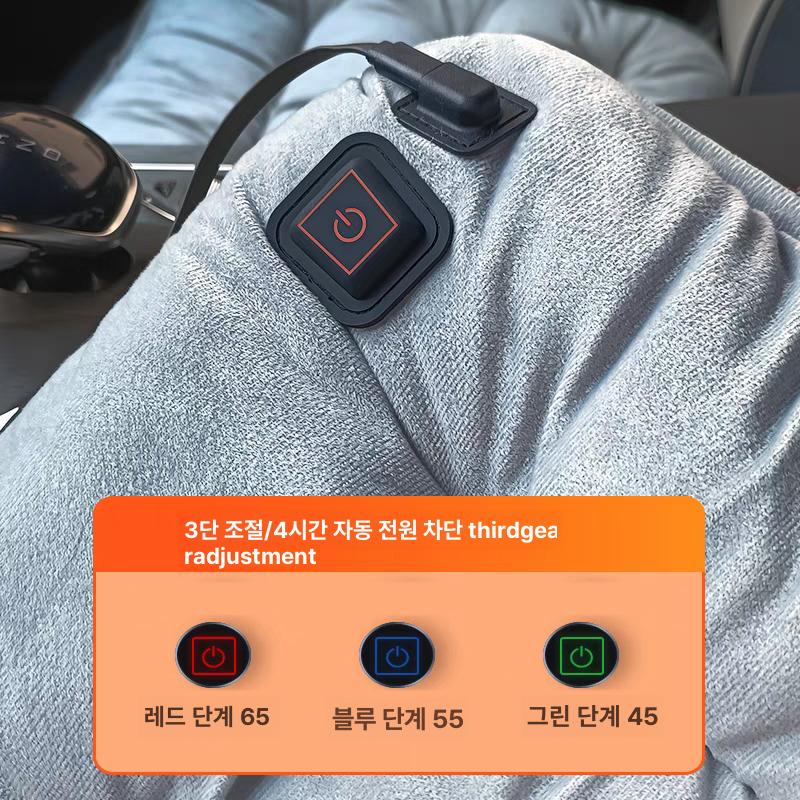 무선 온열방석 충전식 쿠션 의자 1인용 전기방석 기본-그레이 가을 겨울용 45x45cm - 상세 이미지 3
