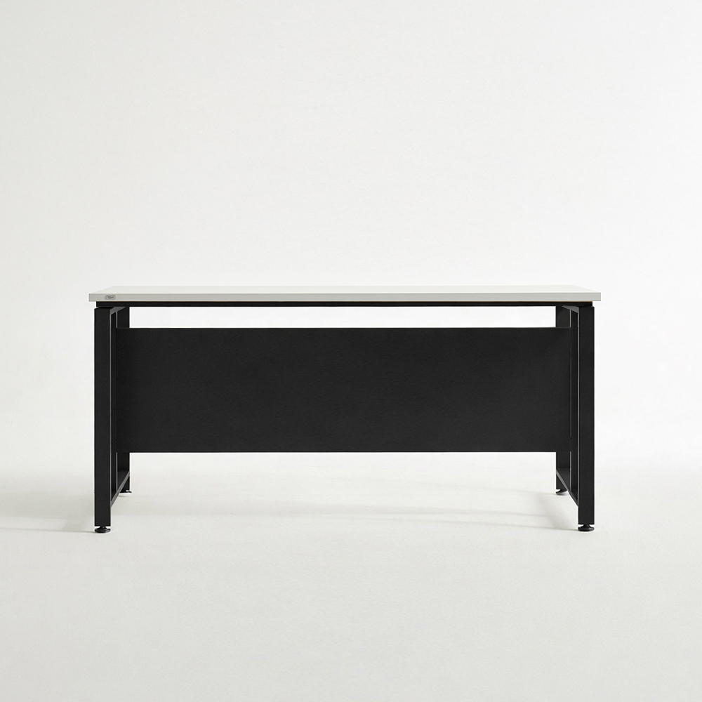 티에스퍼니처 TS-03 철제 컴퓨터책상 파티션 데스크 1600x800mm, 블랙+올화이트 - 상품 이미지