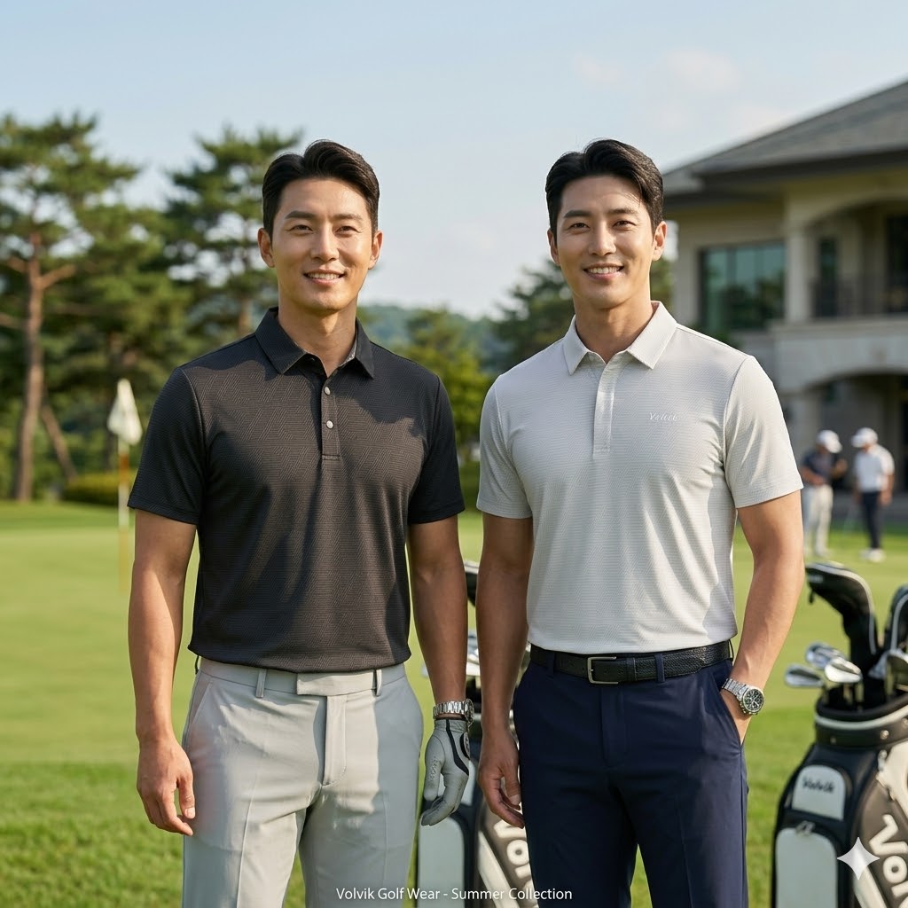 볼빅 남성 여름 에센셜 스판 항균 냉감 데일리룩 골프 반팔티셔츠 - 상세 이미지 2