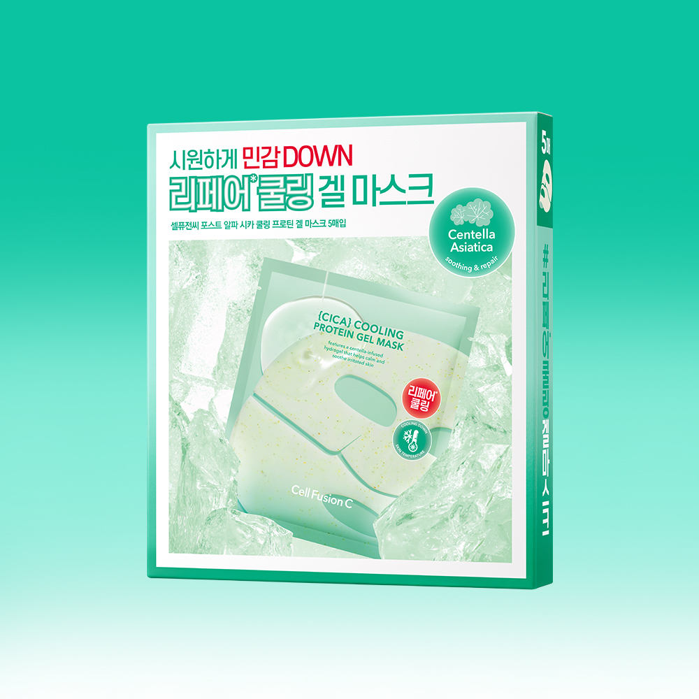 [리페어진정] 셀퓨전씨 포스트 알파 시카 쿨링 프로틴 겔 마스크 5매 제품 이미지
