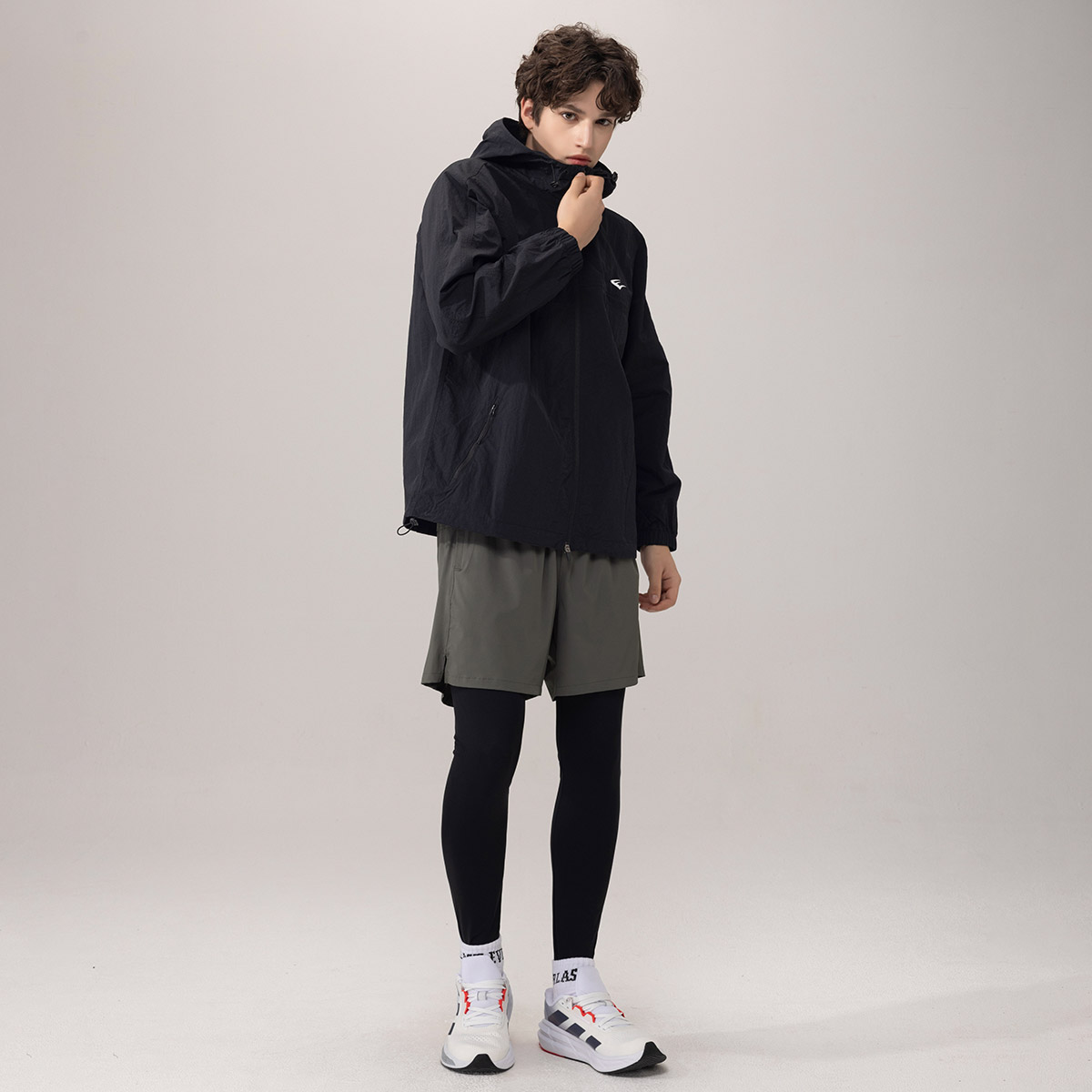 에버라스트 남자 조깅복 세트 바람막이+반바지레깅스 - 상세 이미지 5