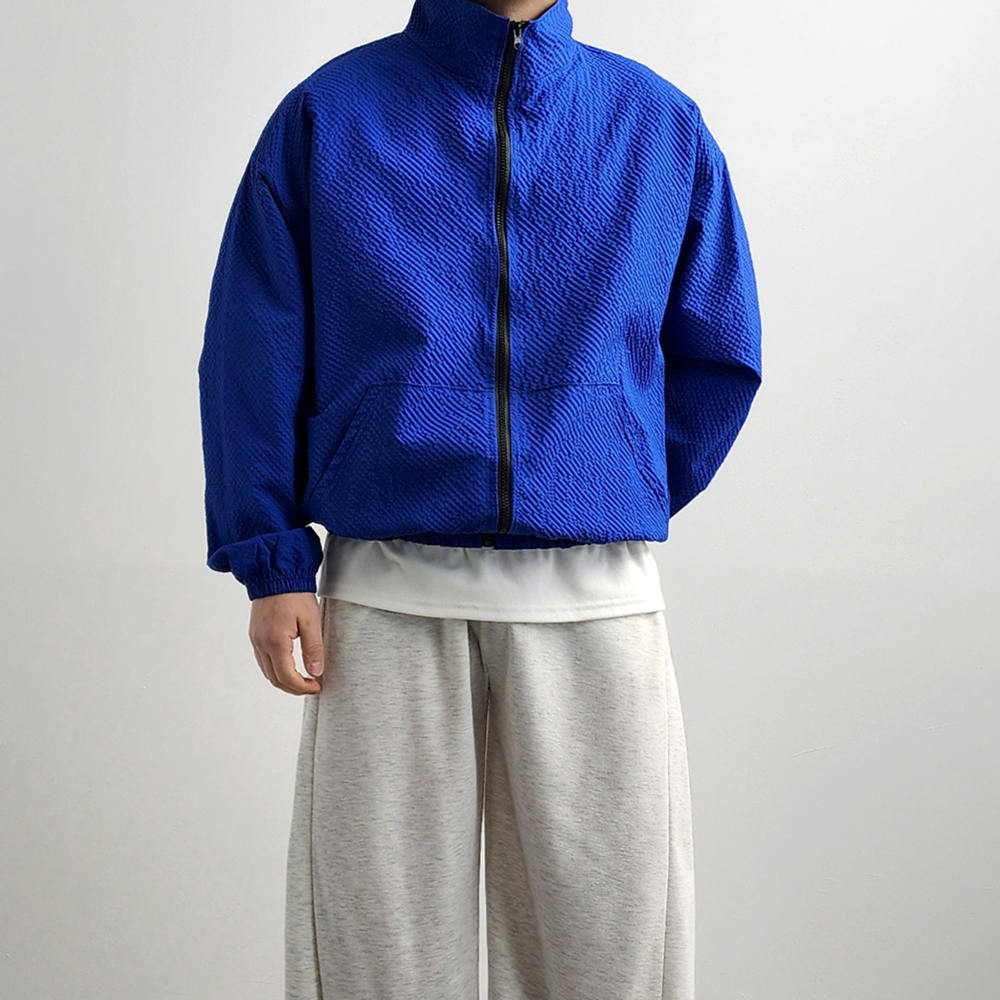 시어서커자켓 얇은바람막이 남자여름자켓 커플바람막이 - 상품 이미지