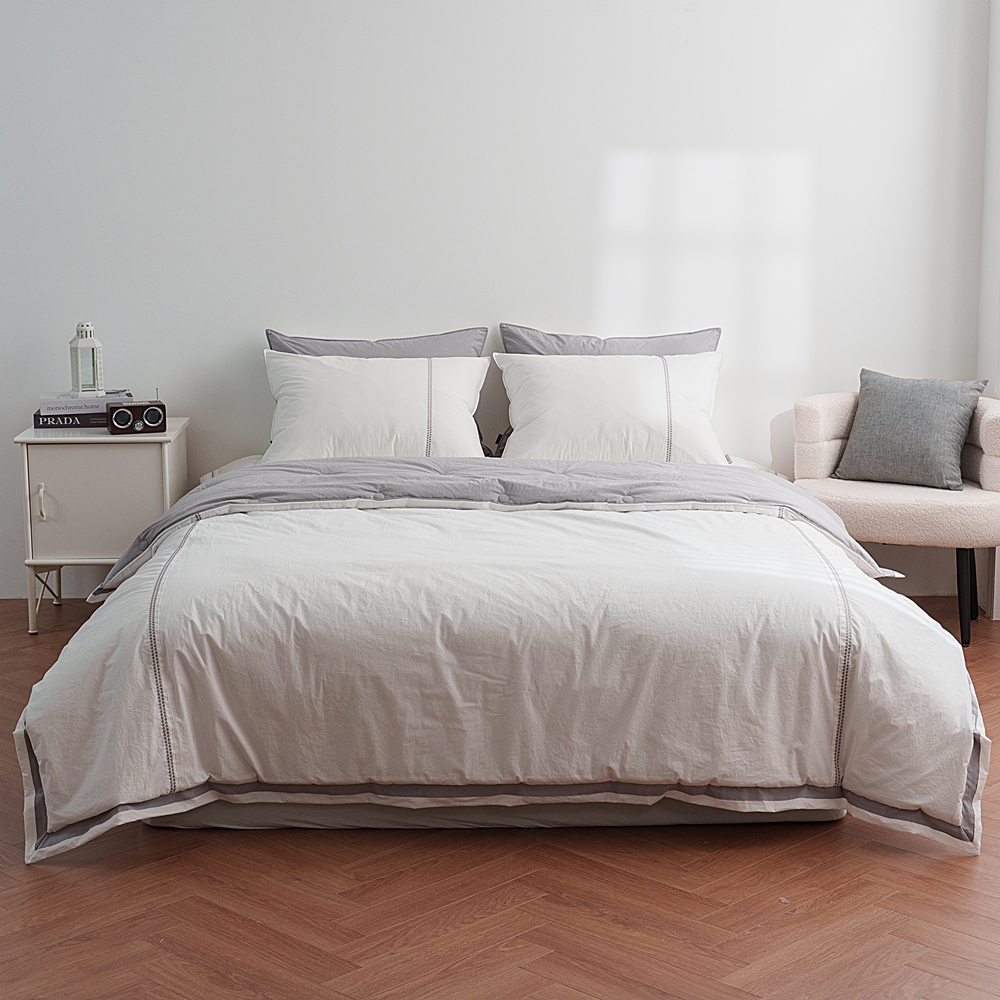 나라데코 간절기 고밀도 면 무봉제 자수 차렵 이불 SS