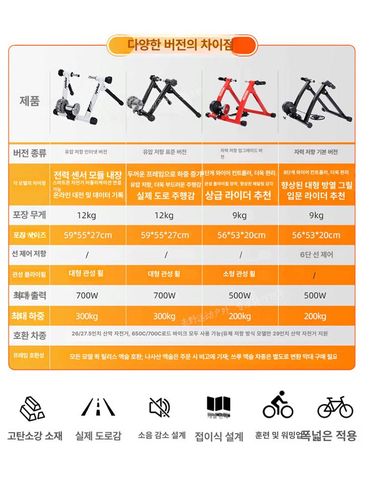 자전거 고정 로라 사이클링 훈련 실내 연습 무소음 전문가용 액체 블랙 액체 확대 인티타이션 휠 - 상세 이미지 2