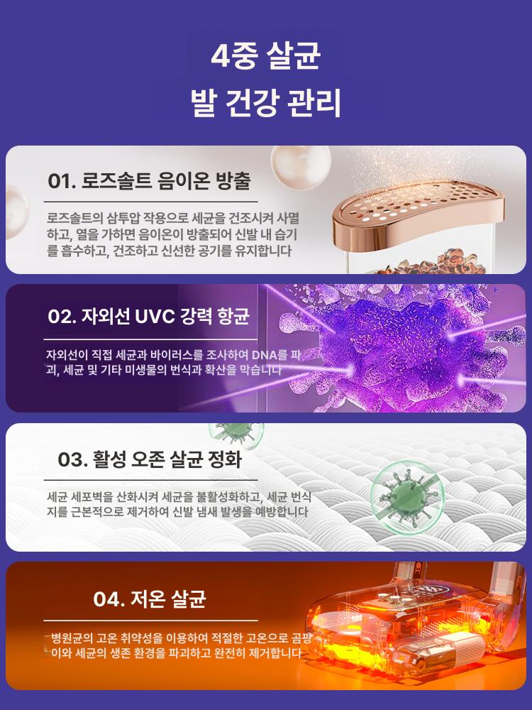 스마트 운동화 신발 일반 건조기 말리는 기계 접이식 현대 4.0 옐로우 탈취 이중 4단 LCD - 상세 이미지 3