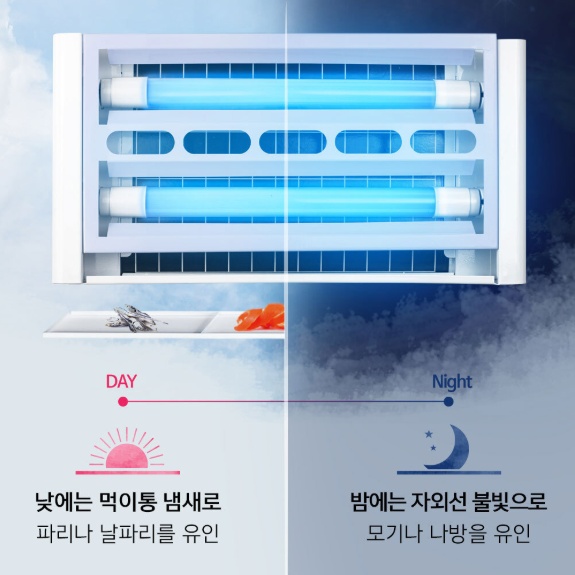 LED 끈끈이 포충기 국산 탁상용 벽걸이겸용 날벌레 모기퇴치기 이미지 6
