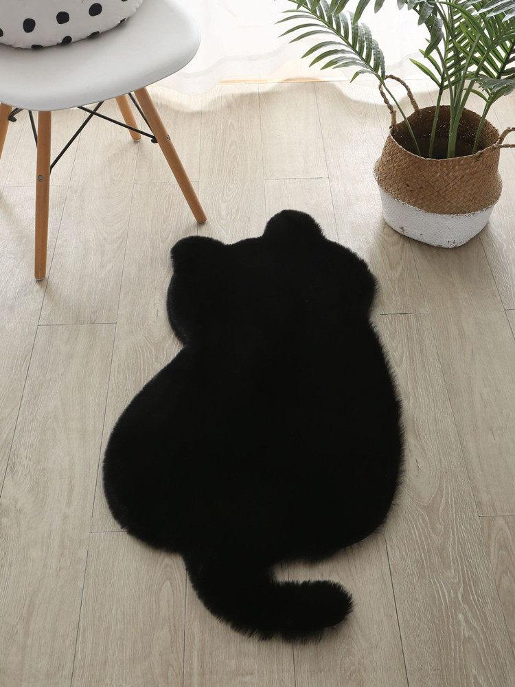 카펫 긴 미끄럼 고양이 플러시 매트 방지 바닥 카페트 크림화이트 47cmx93cm - 상세 이미지 4