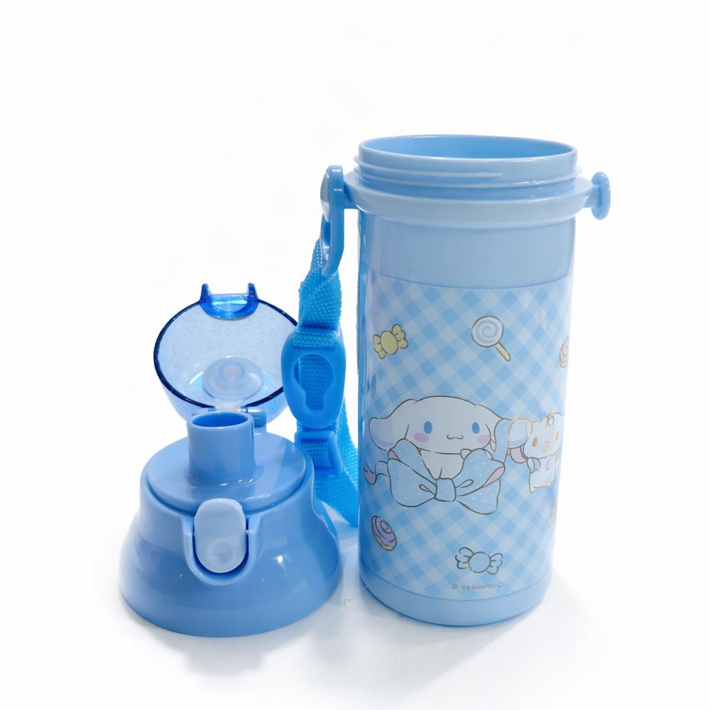 산리오 캐릭터 원터치 어린이 물병 어깨끈 유치원 소풍 물통 480ml, 시나모롤 - 상세 이미지 4