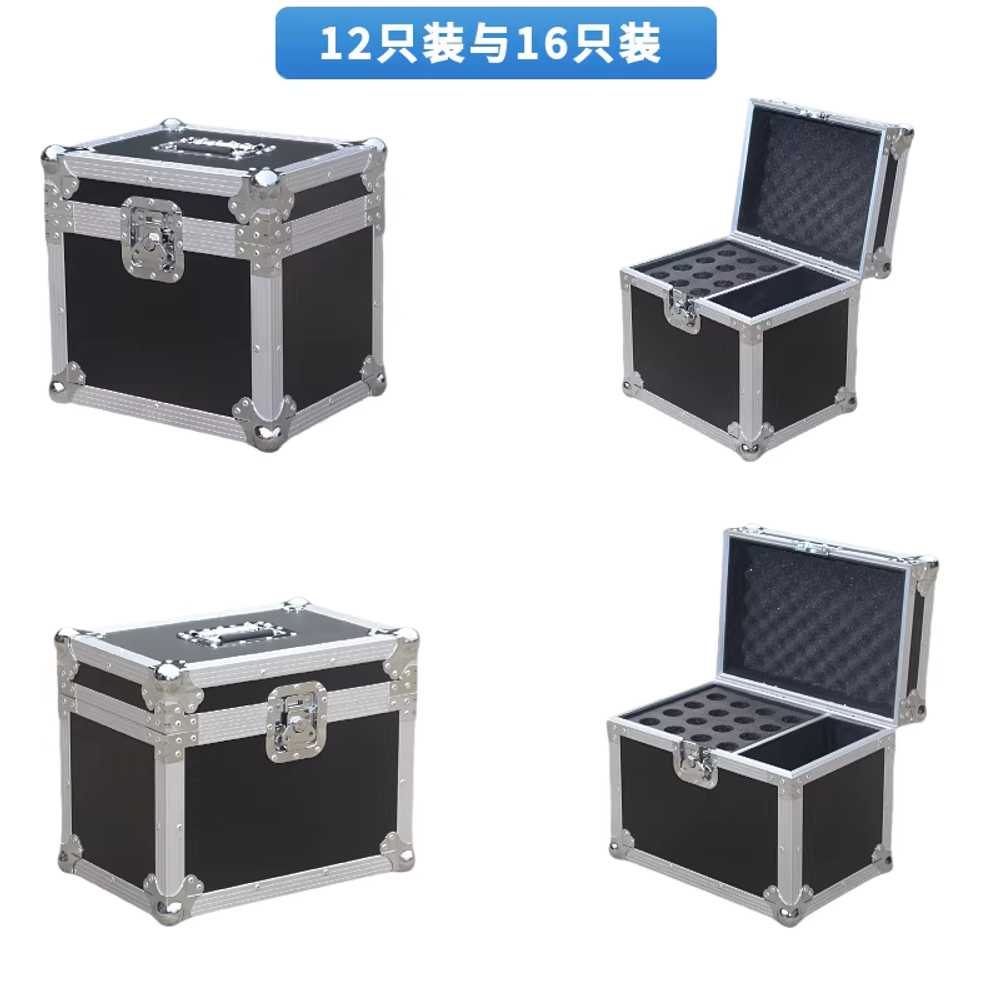 송수신기 보관케이스 베행케이스 마이크 수납함 상자 8개 / 블랙 실버 알루미늄 - 상세 이미지 2
