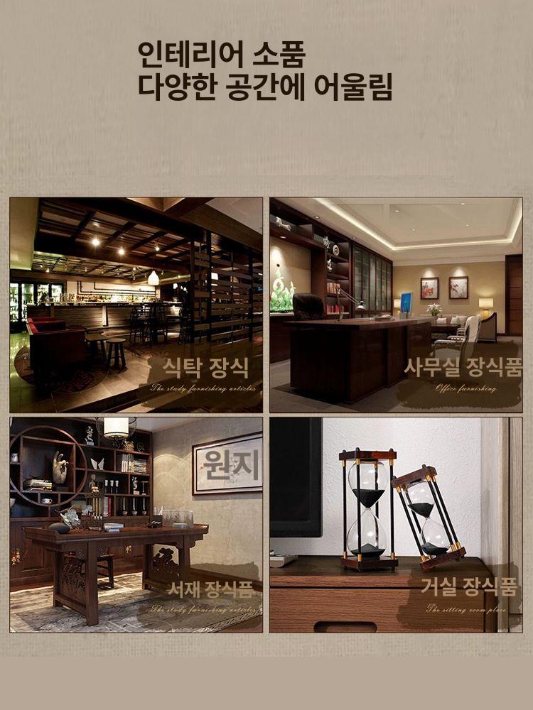 모래 시계 작은 1시간 타이머 장식품 찜질방 소형 화이트 샌드 [15분] - 상세 이미지 4